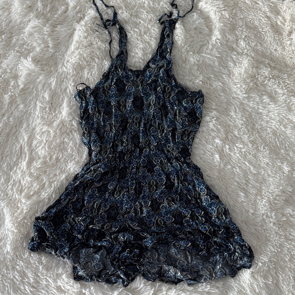 Hollister Blue and Black Jumpsuit
